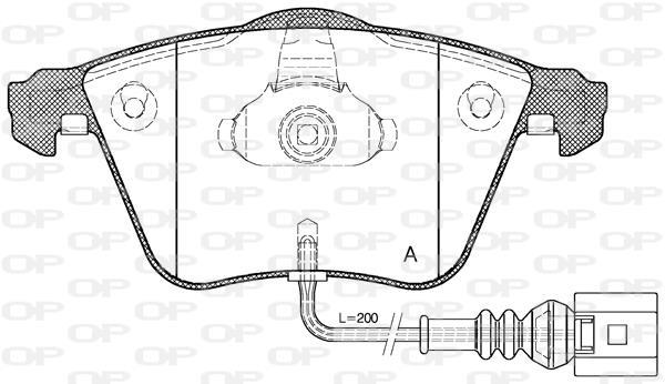 Jogo de 4 pastilhas de travão OPEN PARTS ref. BPA0964.41