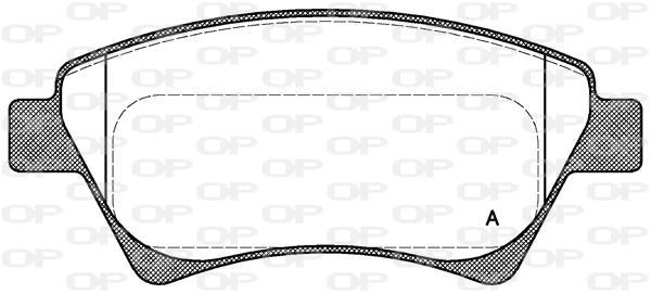 Jogo de 4 pastilhas de travão OPEN PARTS ref. BPA0976.00