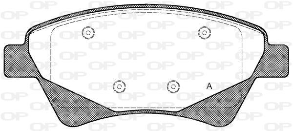 Jogo de 4 pastilhas de travão OPEN PARTS ref. BPA0976.20