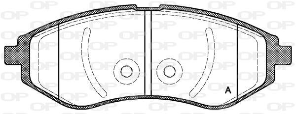 Jogo de 4 pastilhas de travão OPEN PARTS ref. BPA0986.00