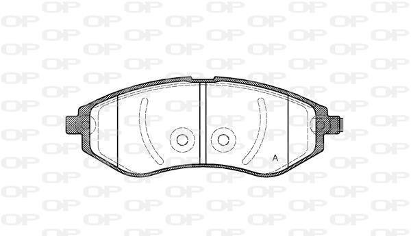 Jeu de 4 plaquettes de frein OPEN PARTS ref. BPA0986.02