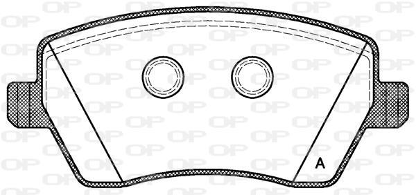 Jeu de 4 plaquettes de frein OPEN PARTS ref. BPA0987.00