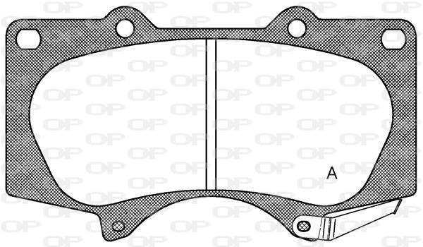 Jeu de 4 plaquettes de frein OPEN PARTS ref. BPA0988.00