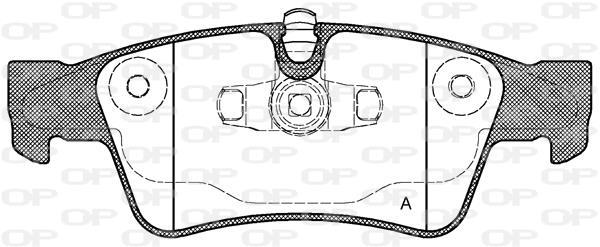 Jeu de 4 plaquettes de frein OPEN PARTS BPA0991.10