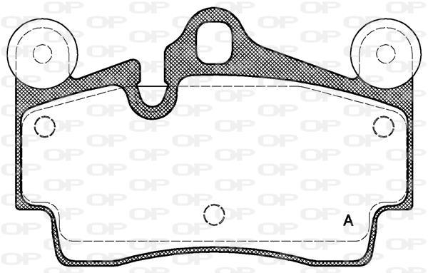 Jeu de 4 plaquettes de frein OPEN PARTS BPA0996.00