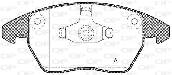 Jeu de 4 plaquettes de frein OPEN PARTS ref. BPA1030.10