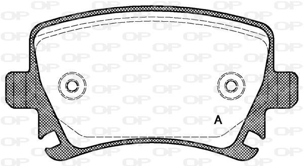 Jeu de 4 plaquettes de frein OPEN PARTS ref. BPA1031.00