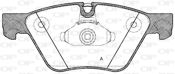 Jogo de 4 pastilhas de travão OPEN PARTS ref. BPA1052.30