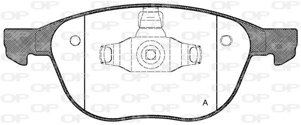 Jogo de 4 pastilhas de travão OPEN PARTS ref. BPA1082.00
