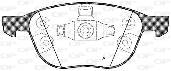 Jeu de 4 plaquettes de frein OPEN PARTS BPA1082.30