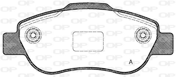 Jogo de 4 pastilhas de travão OPEN PARTS ref. BPA1100.00