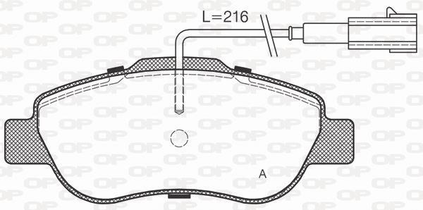 Jeu de 4 plaquettes de frein OPEN PARTS BPA1100.02