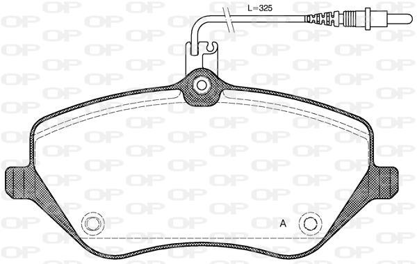 Jogo de 4 pastilhas de travão OPEN PARTS ref. BPA1101.04