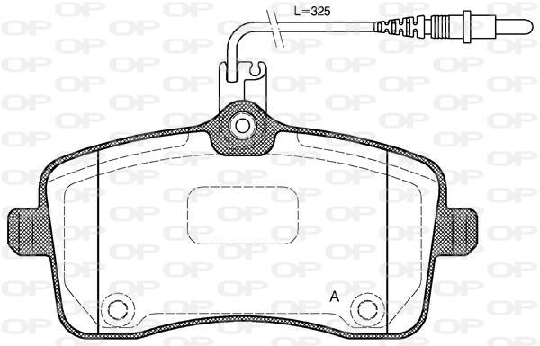 Jogo de 4 pastilhas de travão OPEN PARTS ref. BPA1102.04