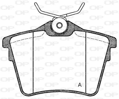 Jeu de 4 plaquettes de frein OPEN PARTS ref. BPA1103.00