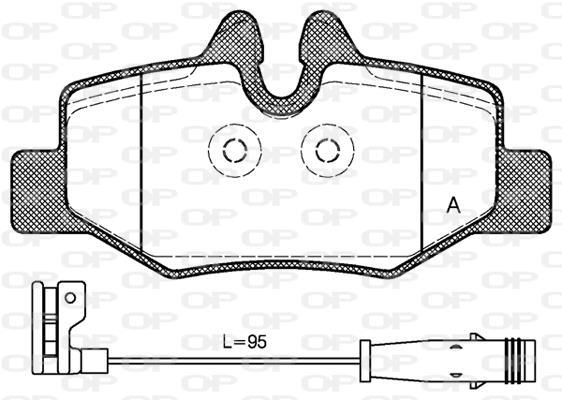 Jeu de 4 plaquettes de frein OPEN PARTS BPA1110.02