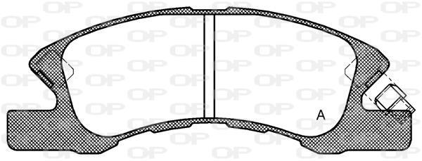 Jogo de 4 pastilhas de travão OPEN PARTS ref. BPA1111.02