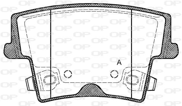 Jogo de 4 pastilhas de travão OPEN PARTS ref. BPA1127.08