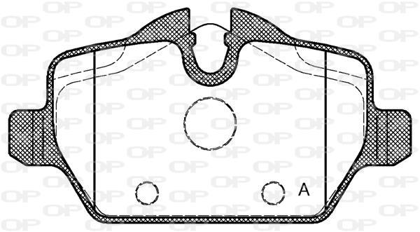 Jogo de 4 pastilhas de travão OPEN PARTS ref. BPA1132.00