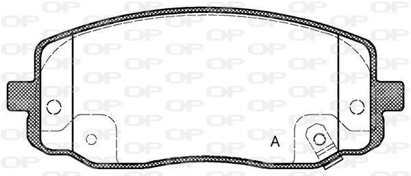 Jogo de 4 pastilhas de travão OPEN PARTS ref. BPA1133.02