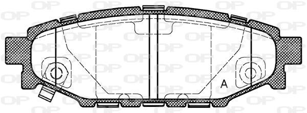 Jogo de 4 pastilhas de travão OPEN PARTS ref. BPA1136.01