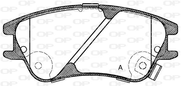 Jeu de 4 plaquettes de frein OPEN PARTS BPA1139.02