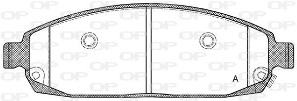 Jogo de 4 pastilhas de travão OPEN PARTS ref. BPA1173.02