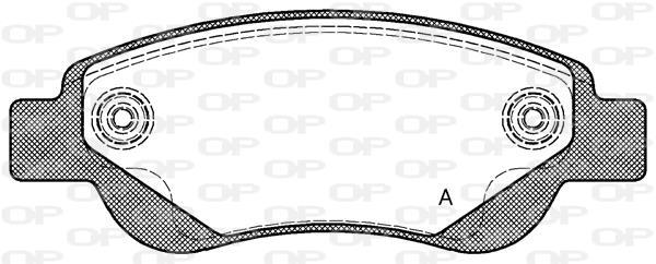 Jogo de 4 pastilhas de travão OPEN PARTS ref. BPA1177.00