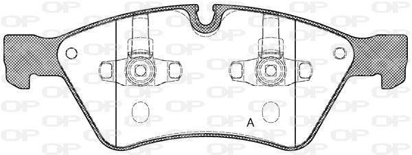 Jogo de 4 pastilhas de travão OPEN PARTS ref. BPA1179.00