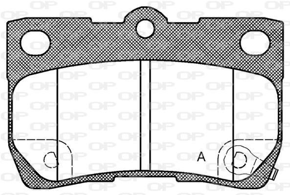 Jeu de 4 plaquettes de frein OPEN PARTS BPA1181.02