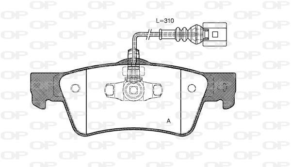 Jeu de 4 plaquettes de frein OPEN PARTS BPA1187.01