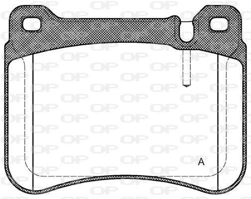 Jeu de 4 plaquettes de frein OPEN PARTS BPA1193.00
