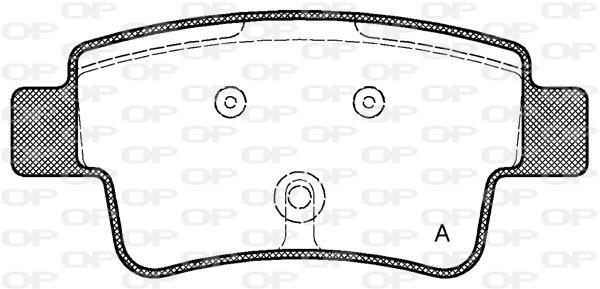 Jeu de 4 plaquettes de frein OPEN PARTS ref. BPA1198.00