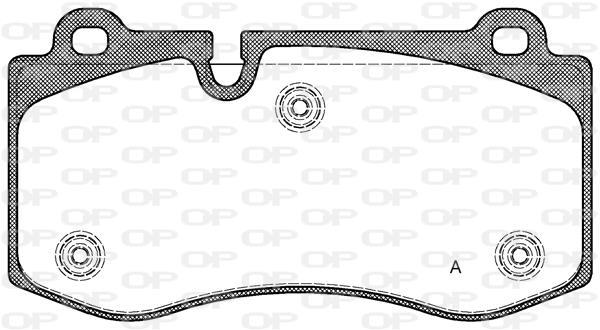 Jogo de 4 pastilhas de travão OPEN PARTS ref. BPA1202.00