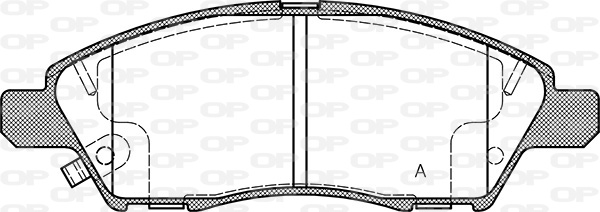 Jeu de 4 plaquettes de frein OPEN PARTS BPA1210.12