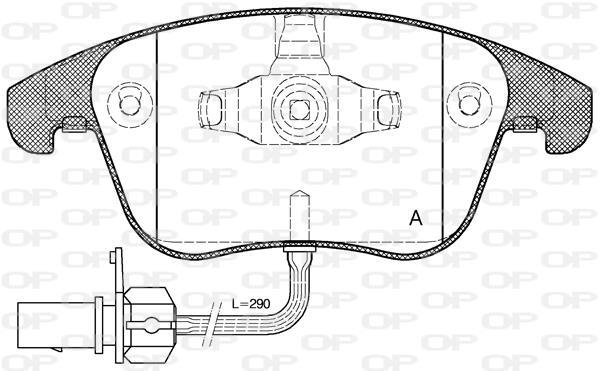 Jeu de 4 plaquettes de frein OPEN PARTS ref. BPA1219.11