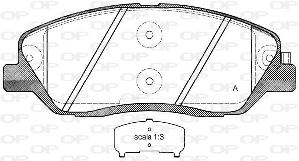 Jogo de 4 pastilhas de travão OPEN PARTS ref. BPA1226.02