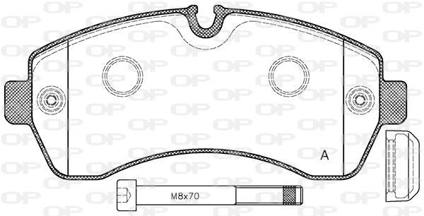Jeu de 4 plaquettes de frein OPEN PARTS ref. BPA1243.00