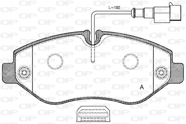 Jeu de 4 plaquettes de frein OPEN PARTS ref. BPA1245.02