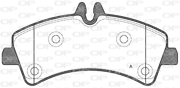 Jogo de 4 pastilhas de travão OPEN PARTS ref. BPA1247.00