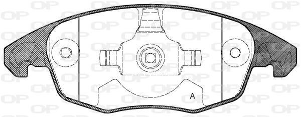 Jogo de 4 pastilhas de travão OPEN PARTS ref. BPA1248.00