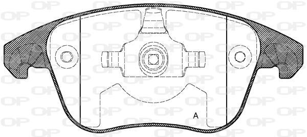 Jogo de 4 pastilhas de travão OPEN PARTS ref. BPA1249.00
