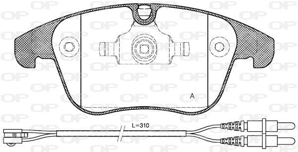 Jeu de 4 plaquettes de frein OPEN PARTS BPA1249.01