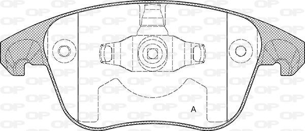 Jeu de 4 plaquettes de frein OPEN PARTS BPA1249.30