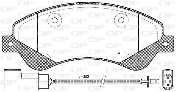 Jeu de 4 plaquettes de frein OPEN PARTS BPA1251.02