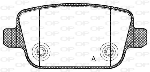 Jeu de 4 plaquettes de frein OPEN PARTS ref. BPA1256.00