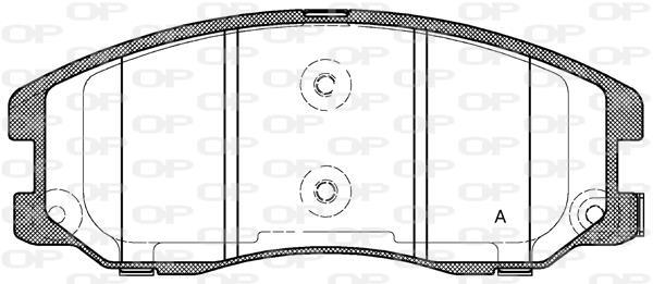 Jeu de 4 plaquettes de frein OPEN PARTS BPA1261.12