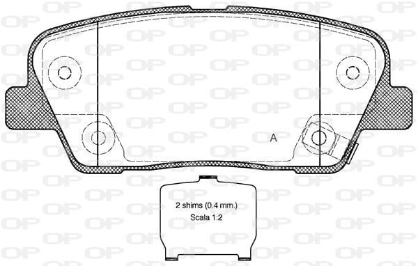 Jeu de 4 plaquettes de frein OPEN PARTS BPA1274.02