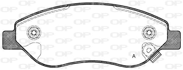 Jogo de 4 pastilhas de travão OPEN PARTS ref. BPA1276.01
