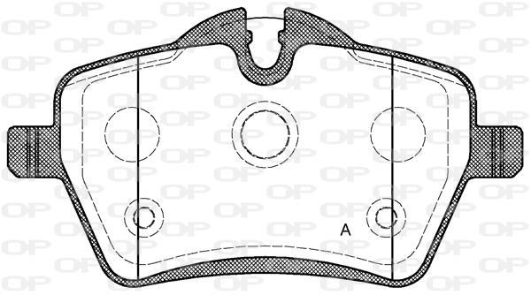 Jogo de 4 pastilhas de travão OPEN PARTS ref. BPA1277.00